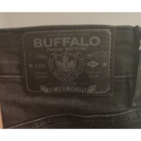 Buffalo David Bitton Slim Ash Jeans Worked and Sanded Black Size 29/32  BM22597 - Picture 7 of 10